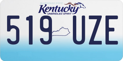 KY license plate 519UZE