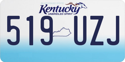 KY license plate 519UZJ