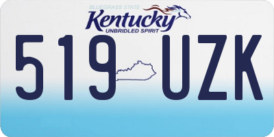 KY license plate 519UZK