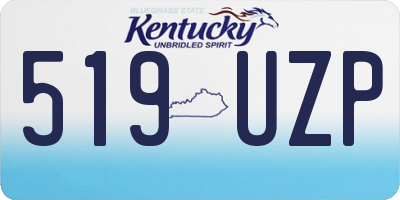 KY license plate 519UZP