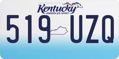KY license plate 519UZQ