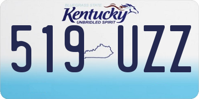 KY license plate 519UZZ