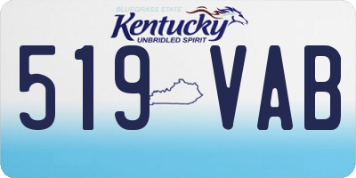 KY license plate 519VAB