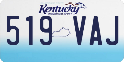 KY license plate 519VAJ