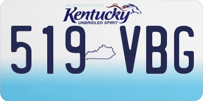 KY license plate 519VBG
