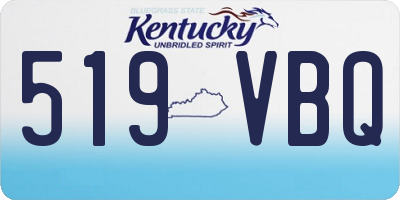 KY license plate 519VBQ