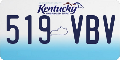KY license plate 519VBV