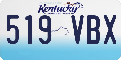 KY license plate 519VBX