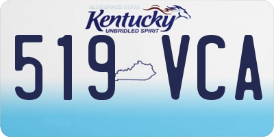 KY license plate 519VCA
