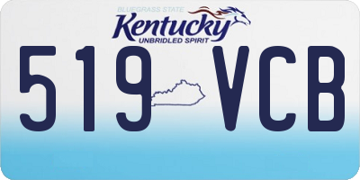 KY license plate 519VCB