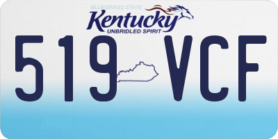 KY license plate 519VCF