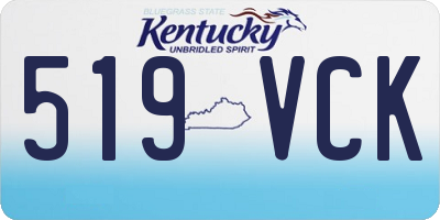 KY license plate 519VCK