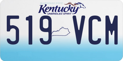 KY license plate 519VCM