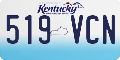 KY license plate 519VCN
