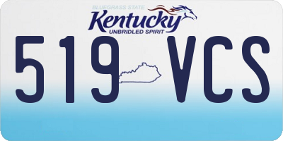 KY license plate 519VCS