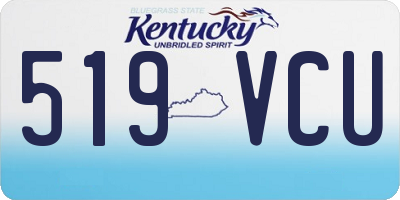 KY license plate 519VCU