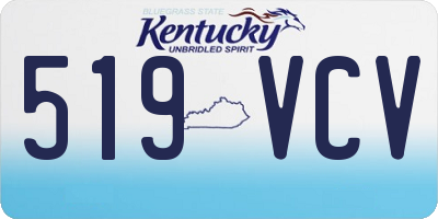 KY license plate 519VCV