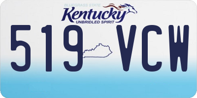 KY license plate 519VCW