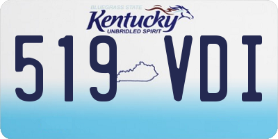 KY license plate 519VDI