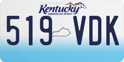 KY license plate 519VDK