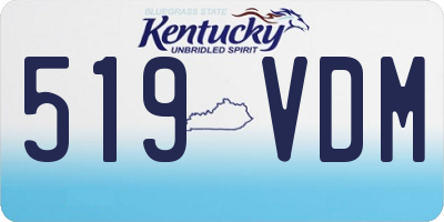 KY license plate 519VDM