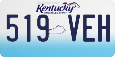 KY license plate 519VEH