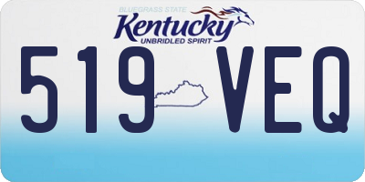 KY license plate 519VEQ