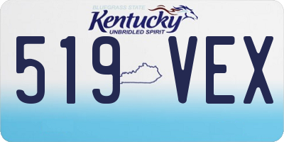 KY license plate 519VEX