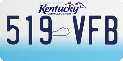 KY license plate 519VFB