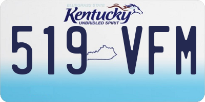 KY license plate 519VFM