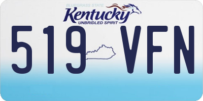 KY license plate 519VFN