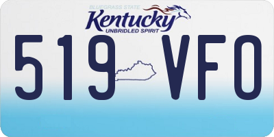 KY license plate 519VFO