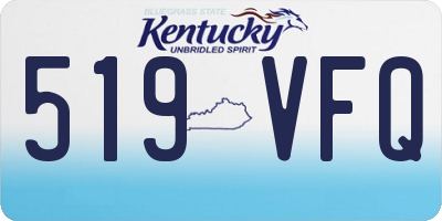 KY license plate 519VFQ