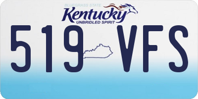 KY license plate 519VFS