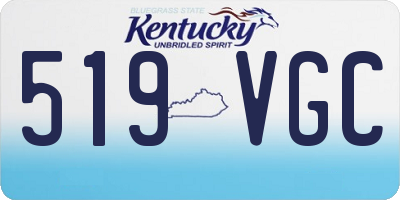 KY license plate 519VGC