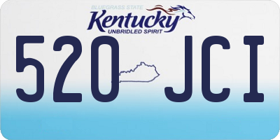 KY license plate 520JCI