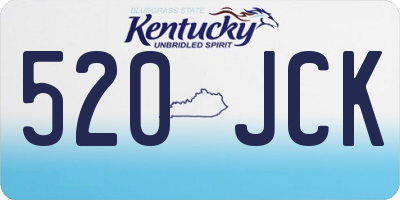 KY license plate 520JCK