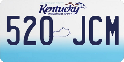 KY license plate 520JCM