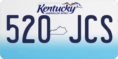 KY license plate 520JCS