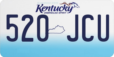 KY license plate 520JCU