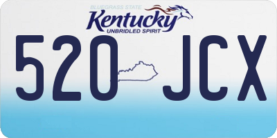 KY license plate 520JCX