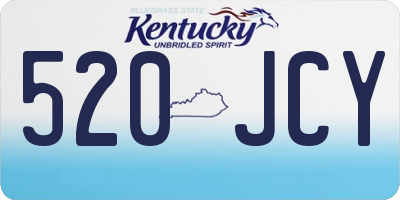 KY license plate 520JCY