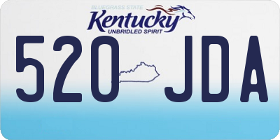 KY license plate 520JDA
