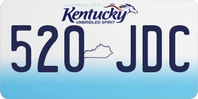 KY license plate 520JDC