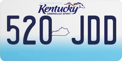 KY license plate 520JDD