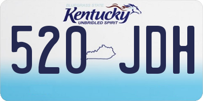 KY license plate 520JDH
