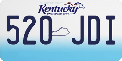 KY license plate 520JDI