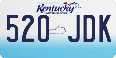 KY license plate 520JDK