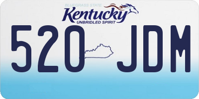 KY license plate 520JDM