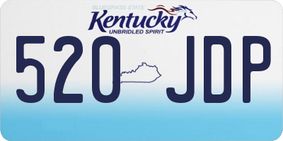 KY license plate 520JDP